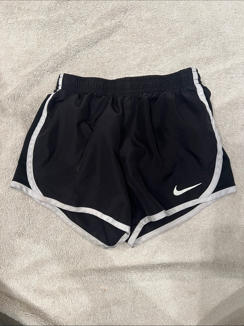Nike Black Athletic Shorts with White Trim